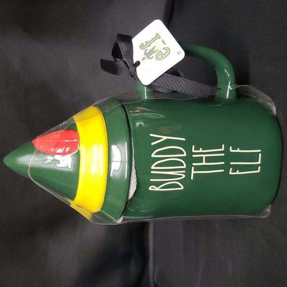 Rae Dunn NWT BUDDY THE ELF Lidded Mug - Picture 1 of 6